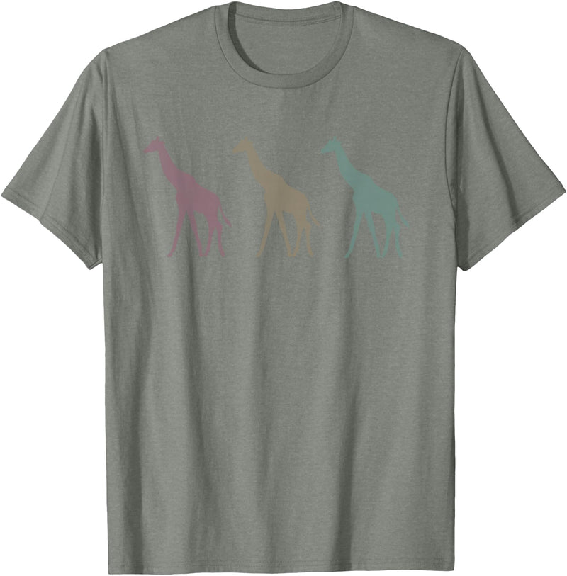Niki Giraffes T-Shirt - Olive Heather