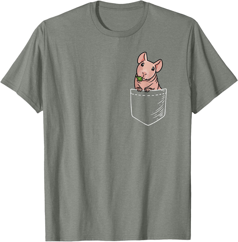 Boys Girls Skinny Pig Mom Gifts T Shirts & Hoodies Funny Kawaii Kids Pet Pocket Hairless Guinea Pig Lover T-Shirt - Olive Heather