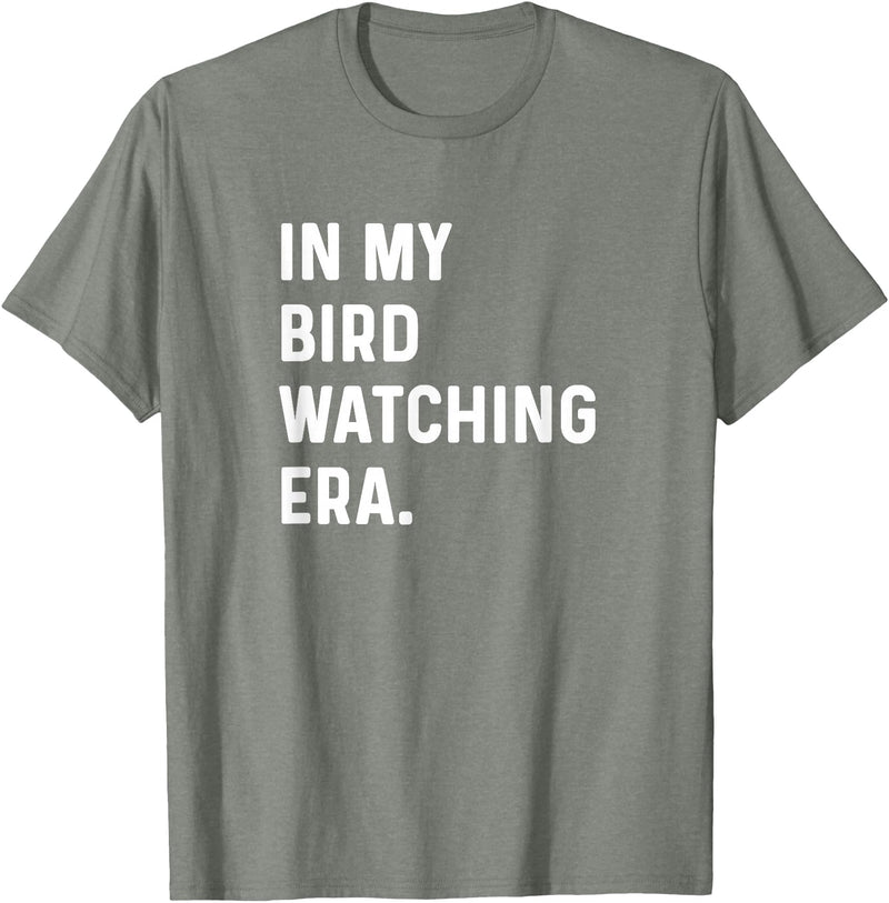 Bird Watching for Men Women Boys Girls by Jess in My Bird Watching Era - Birds Telescope Photography T-Shirt - Olive Heather