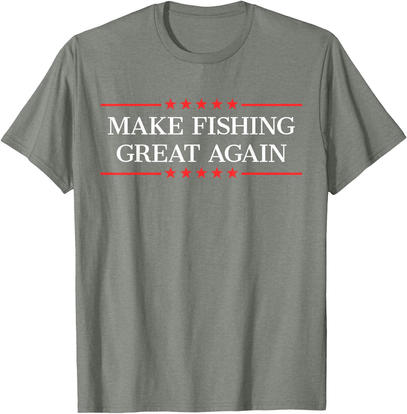 Make Fishing Great Again T-Shirt - Olive Heather