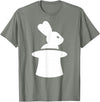Wizard with Hat and Rabbit T-Shirt in Olive Heather