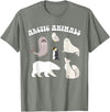 Awesome Arctic Animals for Kids Arctic Animals, Arctic Fox Cute Arctic Polar Bear North Pole T-Shirt - Olive Heather