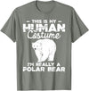 Funny Polar Bear Shirts Human Costume - Polar Bear Lover Zookeeper Wildlife T-Shirt - Olive Heather