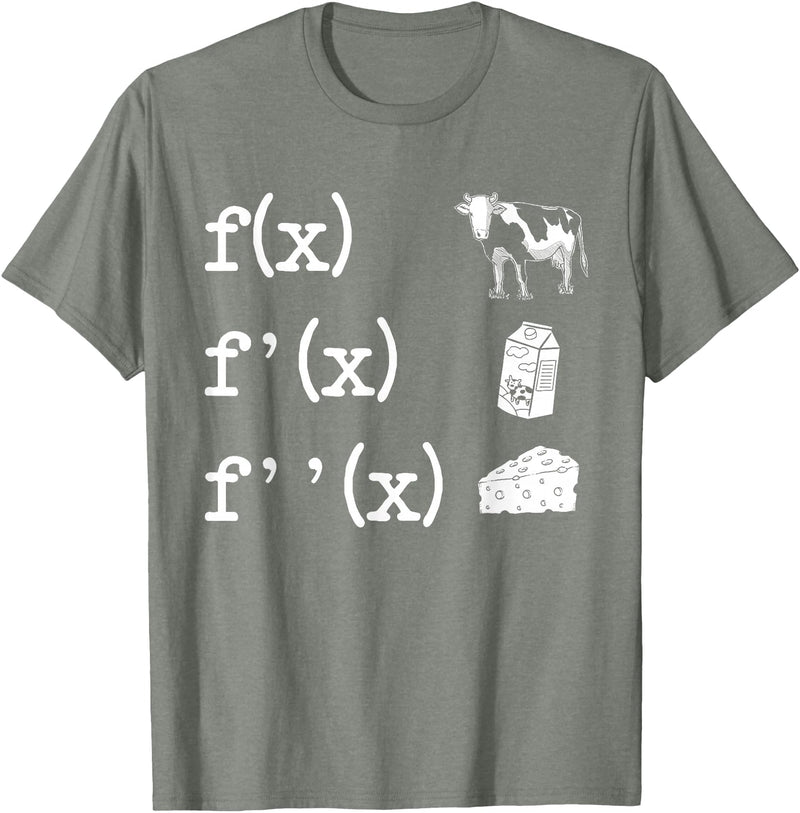 Cute Math Gifts Calculus Nerd Accessories & Stuff Funny Math Teacher Art For Men Women Cow Milk Cheese Formula T-Shirt -