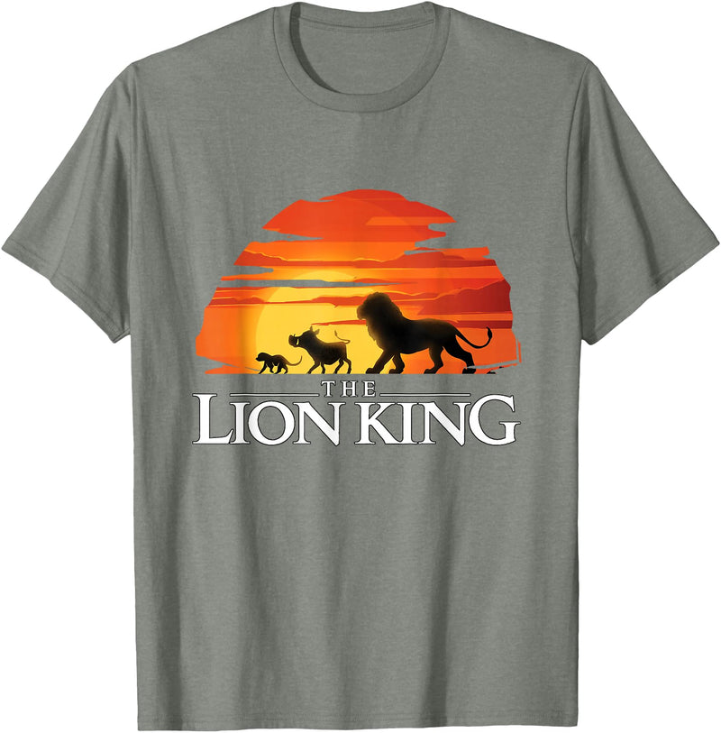 Disney Lion King Live action King Sunset T-Shirt - Olive Heather
