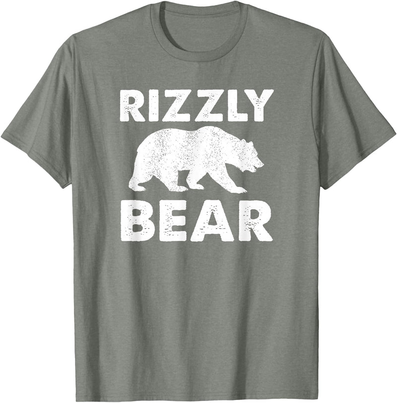 Rizz Meaning Tees Rizzly Bear T-Shirt - Olive Heather