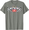 ETHRLO cow im one birthday decorations Shirts Mom Cow Print Cowboy Animal Pattern Farmer Cow Mother Mom T-Shirt - Olive