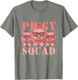 Pigs Lover Pink Animal Piggy Squad Funny Gift Idea for Men T-Shirt - Olive Heather