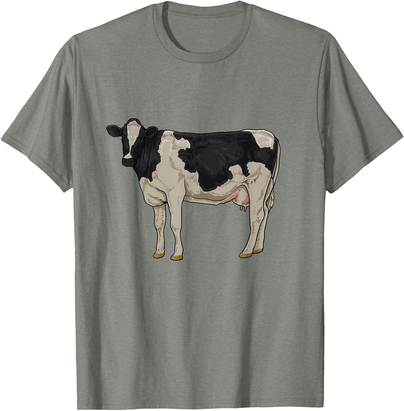 Cows and cattle Drawing of a Holstein cattle T-Shirt - Olive Heather