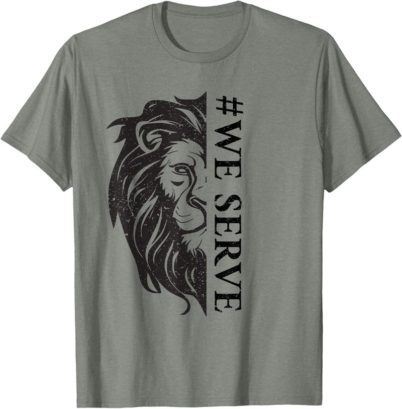 Lions international We Serve Lions outfits We Serve Lions Vintage Lions Club International T-Shirt - Olive Heather