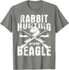 Rabbit Hunting Dog - Beagle Hunter Beagles T-Shirt in Olive Heather