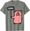 Pig Lover Shirts For Men Women Kids Pig Oink Sign Funny Hog Swine Farm Animal Men Women Kids T-Shirt - Olive Heather