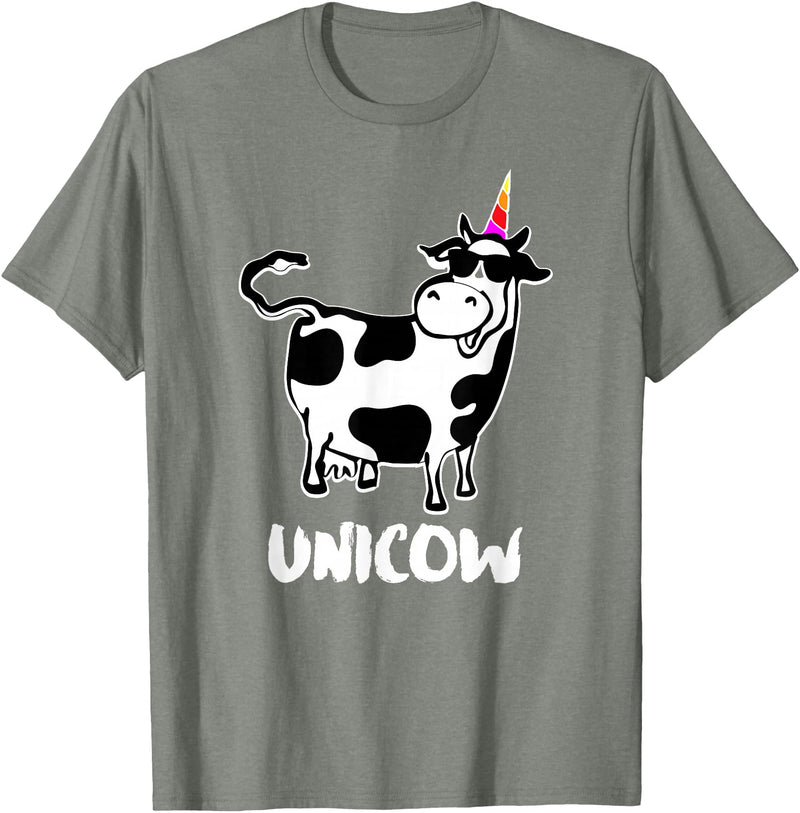 Cool Cow Lover Shirts & Funny Dairy Farmer Gifts Unicow. Cute Dairy Cow Farmer Shirt Funny Cow Lover Gift T-Shirt - Olive