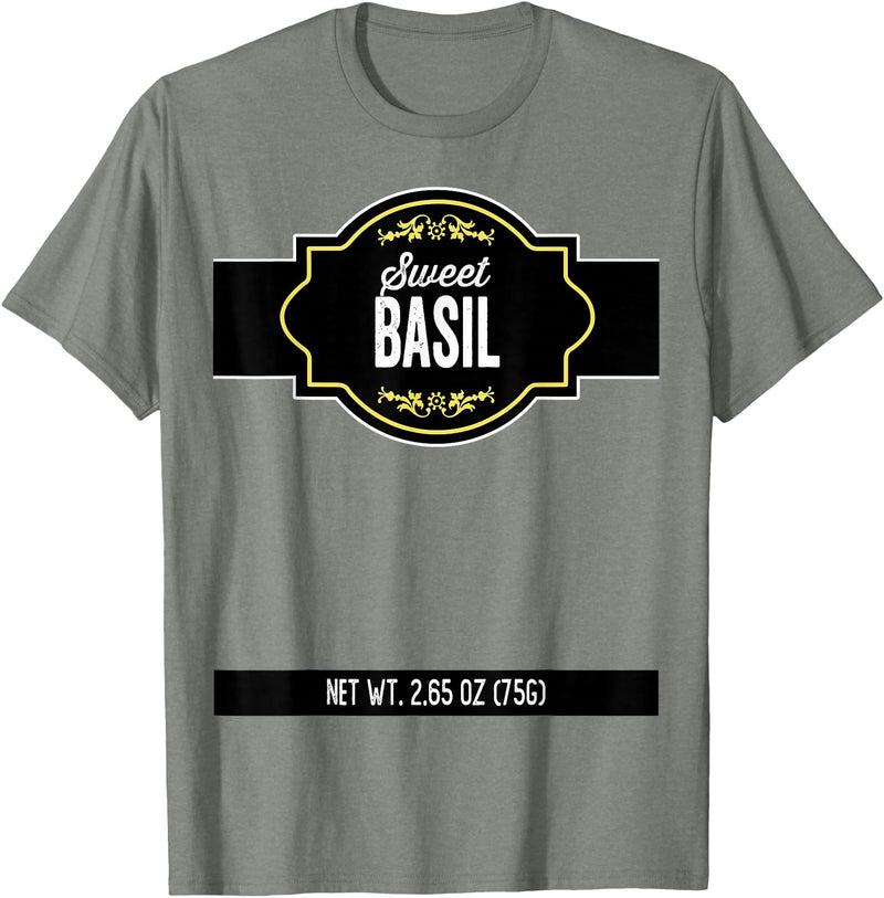 Funny Cooking Spices Easy Group Costumes Sweet Basil Spice Rack Simple Halloween Team Costume Easy T-Shirt - Olive Heather