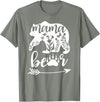 Women Floral Mama Bear TShirt Mama Bear Mom Women Floral Mama Bear Mom Bear Mommy Bear Floral Mama Bear T-Shirt - Olive Heather