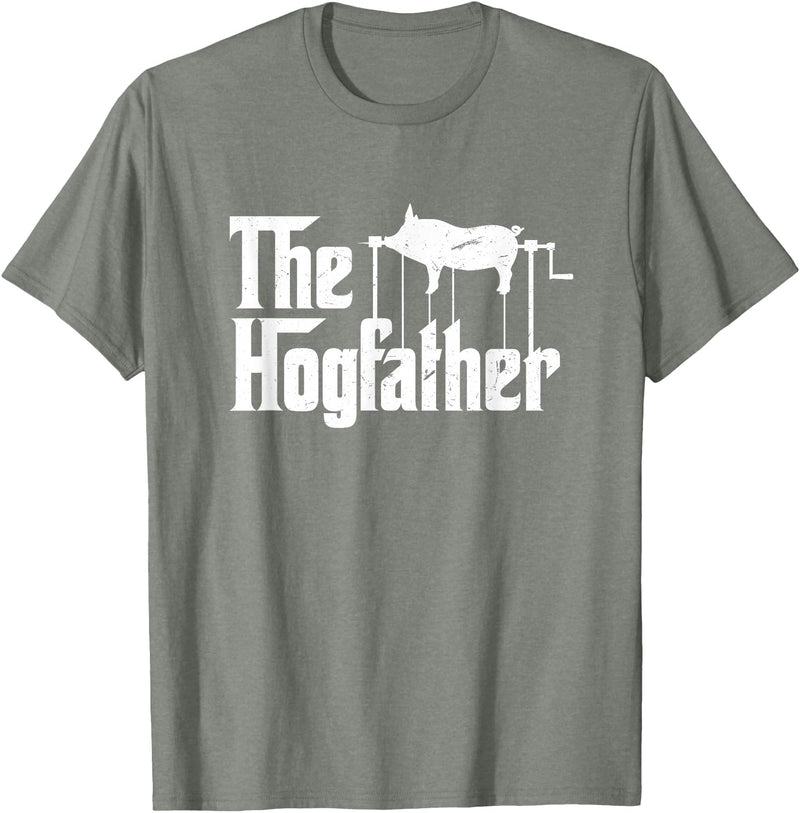 Backyard Pig Barbecue Shirts and Gifts The Hogfather Barbecue Chef Funny BBQ Grill Master T-Shirt - Olive Heather