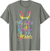 Christian Easter Silly Rabbit Easter Is for Jesus T-Shirt in Olive Heather