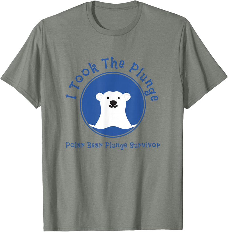 Polar Bear Plunge Polar Plunge Polar Bear I Took The Plunge T-Shirt - Olive Heather