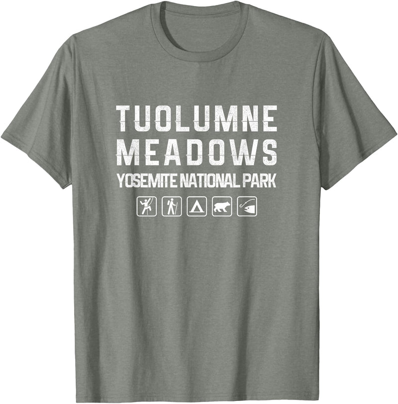California Shirts Tuolumne Meadows, Yosemite Outdoor T-shirt T-Shirt - Olive Heather