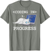 Programmer Software Engineering Gifts Funny Programming Cat Coding Coder Programmer Developer T-Shirt - Olive Heather