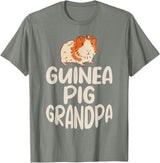 Gift Guinea Pig Owner & Accessories Guinea Pig Grandpa T-Shirt - Olive Heather