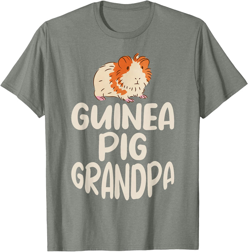 Gift Guinea Pig Owner & Accessories Guinea Pig Grandpa T-Shirt - Olive Heather