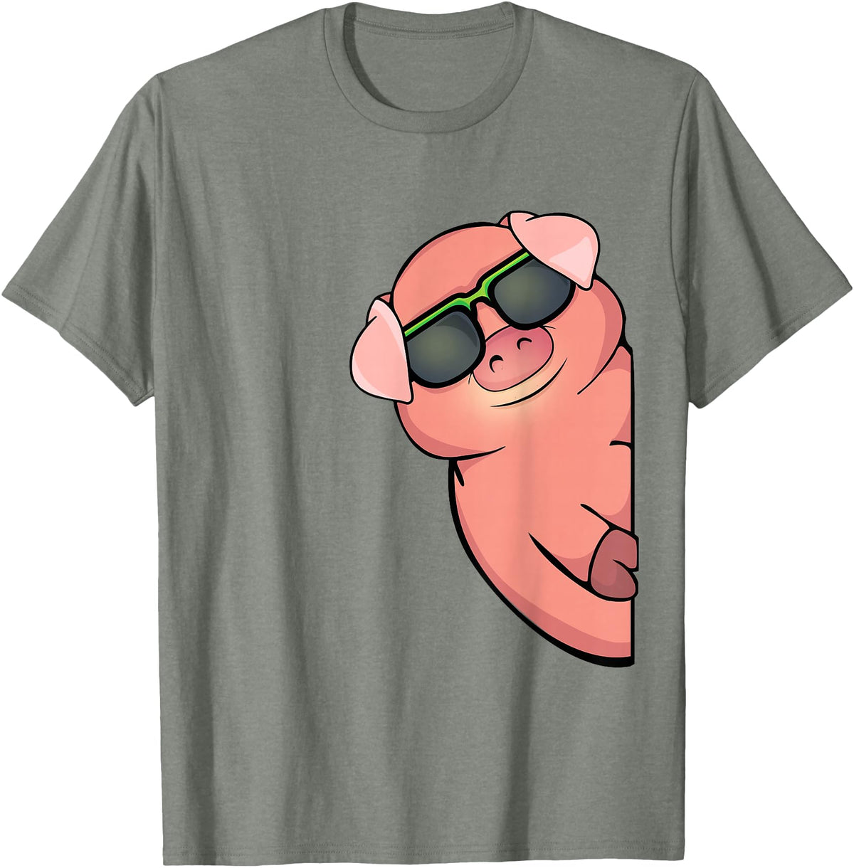 Pig Gift For Pig Lovers Pig Lover Women Men Swine Farm Animals Pet Pig T-Shirt - Olive Heather