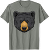Wowsome! Black Bear Animal Head - Cute Black Bear Lover Women Men T-Shirt - Olive Heather