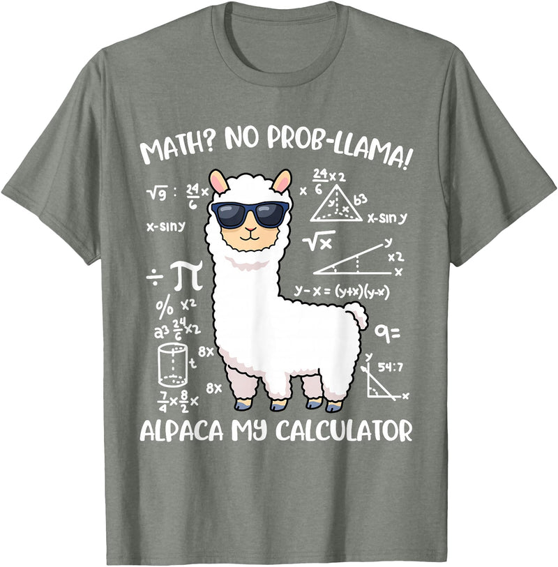 Math Llama Clothing Math Llama T-Shirt - Olive Heather