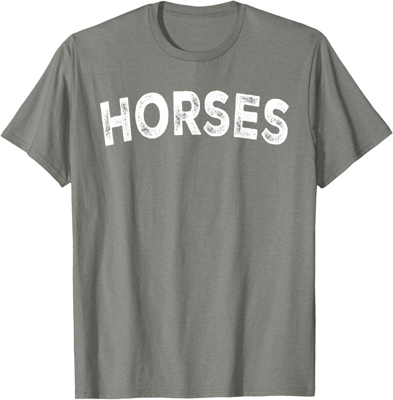 Horses - Styles Horses T-Shirt - Straight - Olive Heather