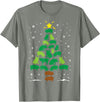 The Holiday Family Christmas Tree Gift Co Pig Lovers Pet Farmer Holiday Family Matching Christmas Tree T-Shirt - Olive Heather