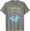 Llama Queen Birthday Party Gift Majestically Awkward Funny Llamacorn Llama Unicorn Rainbow T-Shirt - Olive Heather