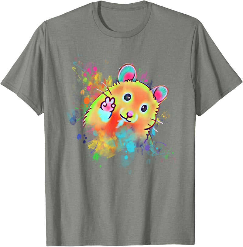 Funny Hamster T for Boys, Girls, Men, Women & Kids Hamster T-Shirt - Olive Heather