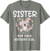 Koala Bear Birthday Party Theme Supplies Air Sister 1st First Birthday Koala Sister Of The Birthday Girl T-Shirt - Olive Heather