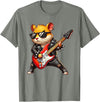 Hamster Electric Guitar Concert Music Lover Men Women Kids T-Shirt - Olive Heather