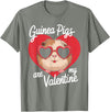 Funny Guinea Pig Lover Apparel for Kids Women Guinea Pigs Are My Valentine Cute Rodent Valentines Day T-Shirt - Olive Heather