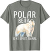 Funny Polar Bear Shirts Polar Bear is My Ghost Animal - Wildlife Lover Zookeeper T-Shirt - Olive Heather
