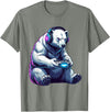 Funny Graphic Gamers tee Polar Bear Funny Video Games Polar Bear T-Shirt - Olive Heather