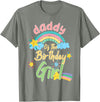 Birthday Girl Rainbow Matching Family Daddy Of The Birthday Girl Llama Matching Family T-Shirt - Olive Heather