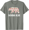 Grandparents Tees By Luna Nonna Bear Floral T-Shirt T-Shirt - Olive Heather