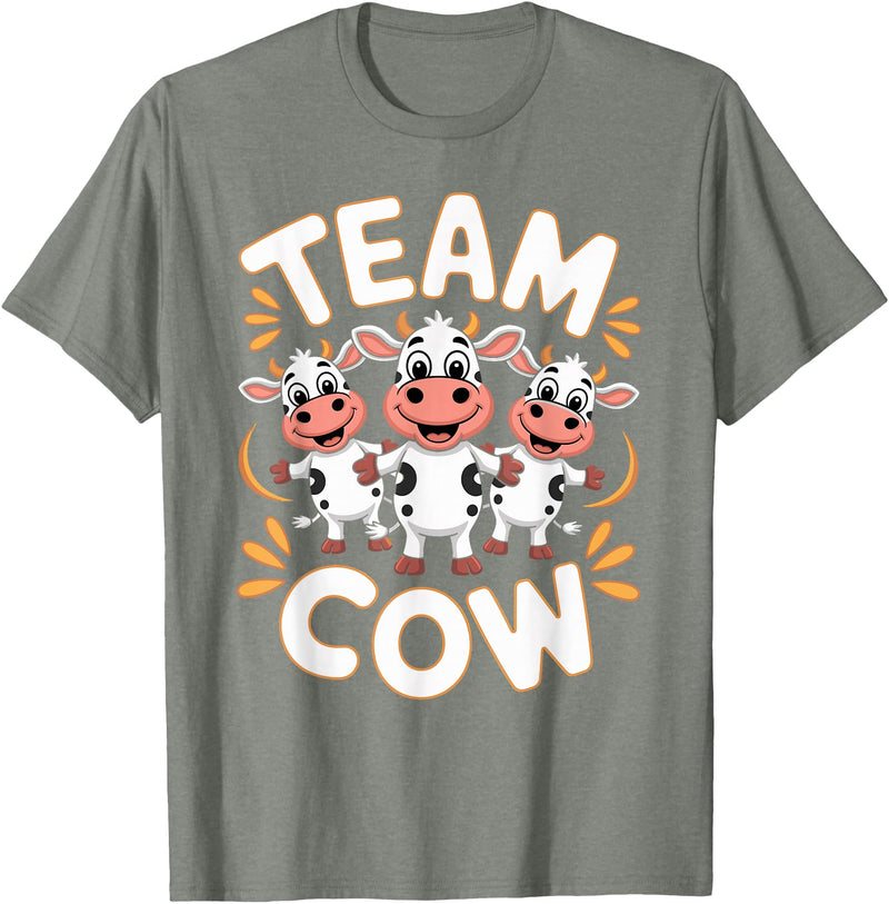 Cow Design for Cow Lovers Team Cow Stuff | Cow Costume | Farm Product Products for Cow T-Shirt - Olive Heather