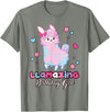 Llamazing Birthday Girl Llama Family BW Art Llama Birthday Girl Llamazing Birthday Alpaca Llama Girl T-Shirt - Olive Heather