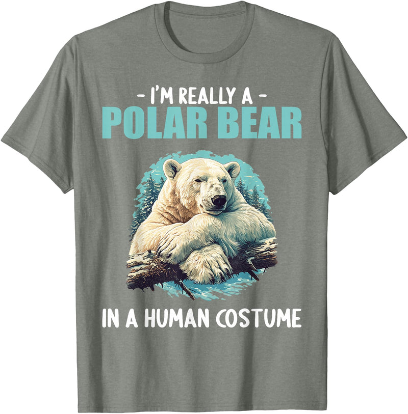 Polar Bears Polar Bear Lovers Shop Polar Bears Polar Bear T-Shirt - Olive Heather