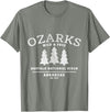 Arkansas Wilderness Designs and Gifts Buffalo National River - Arkansas - Ozark Mountains T-Shirt - Olive Heather