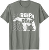 Mens Beepa Bear T-Shirt Father's Day Tee T-Shirt - Olive Heather
