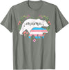 LGBT Trans Pride Shirts Mom Mama Bear for Moms LGBTQ Mama Bear Transgender Flag Gay Equal Rights Trans T-Shirt - Olive Heather