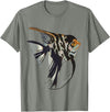 Freshwater Fish Fun Marbled Freshwater Angelfish T-Shirt - Olive Heather