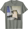 Cyber Hamster Meme Cringe Funny Animal Vintage Graphic Tee T-Shirt - Olive Heather