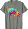 Pig Tie Dye Vintage Farmer T-Shirt - Olive Heather