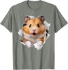 Cute Hamster Design for Men Women Kids Animal Hamster Lovers T-Shirt - Olive Heather